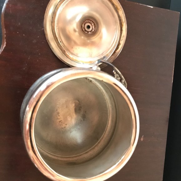 Vintage Etched Silver Ice Bucket w/ Lid - Victoria Silver Plate - Picture 5 of 7